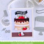 Lawn Fawn Build-A-Cake and Add-On Dies let's eat cake