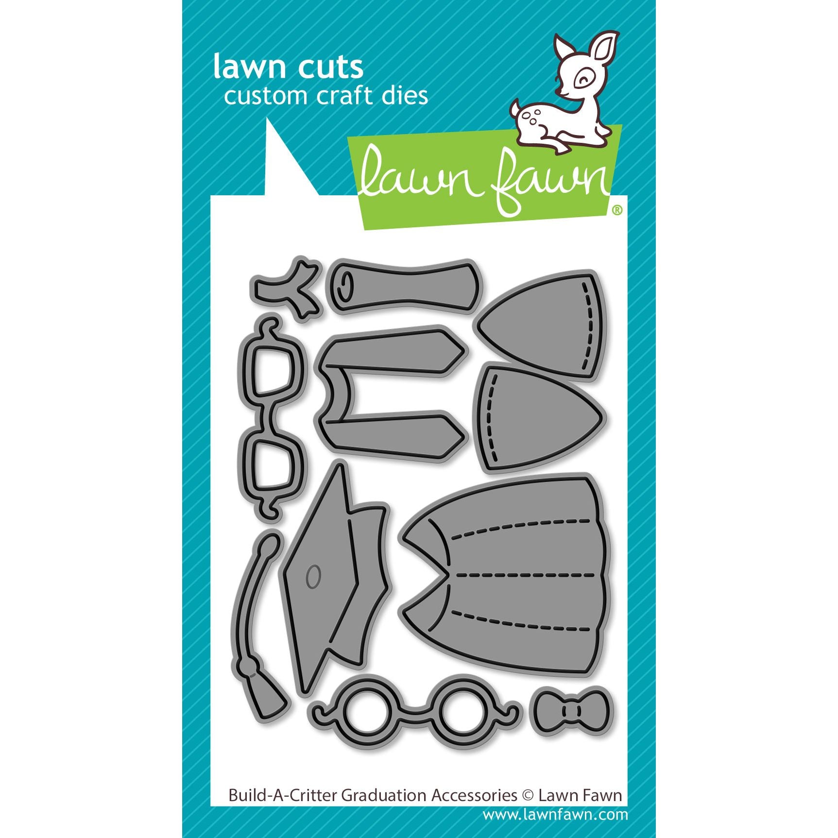 Lawn Fawn Build-A-Critter Graduation Accessories Dies lf4088