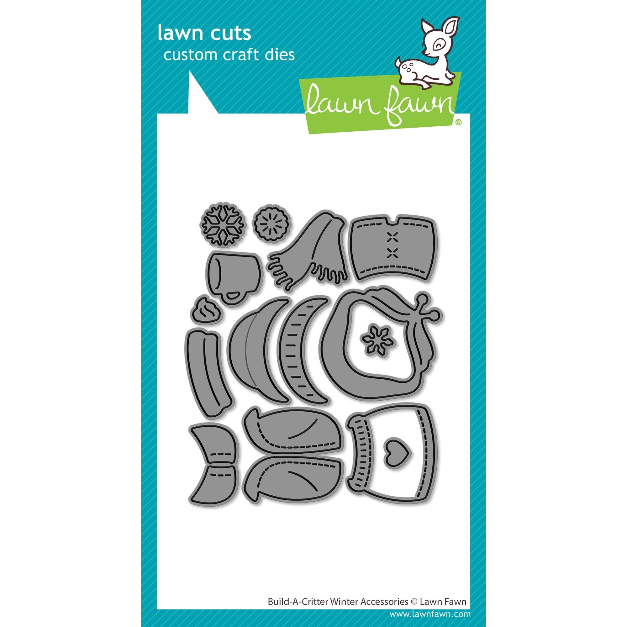 Lawn Fawn Build-A-Critter Winter Accessories Dies lf3912