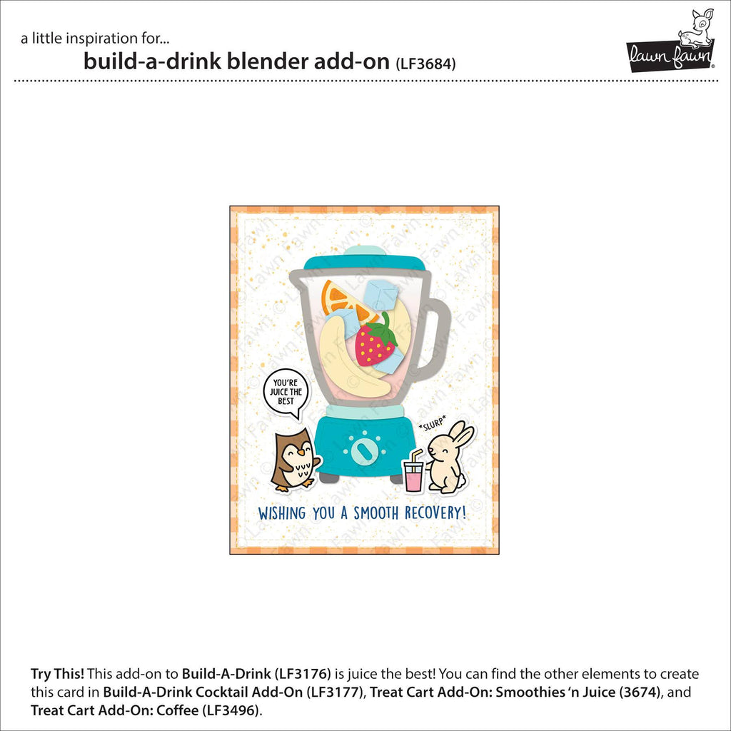 Lawn Fawn Build-A-Drink Blender Add-On Dies lf3684 smooth recovery
