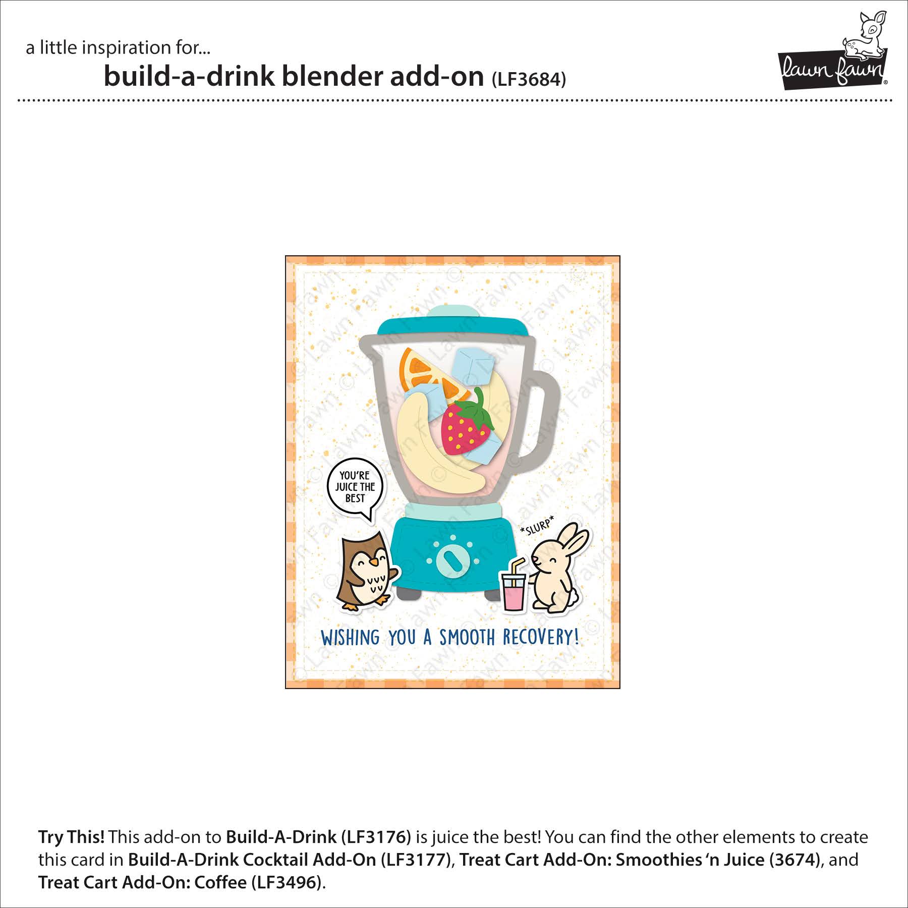 Lawn Fawn Build-A-Drink Blender Add-On Dies lf3684 smooth recovery