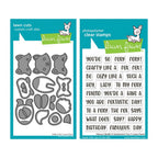 Lawn Fawn Build-A-Fox and Henry's Sentiment Stamps and Dies
