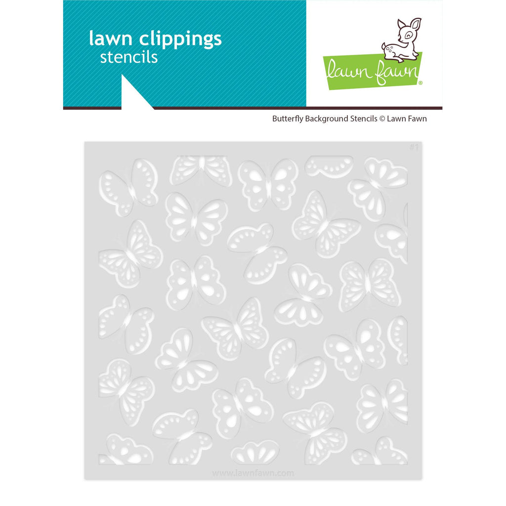 Lawn Fawn Butterfly Background Stencils lf4053