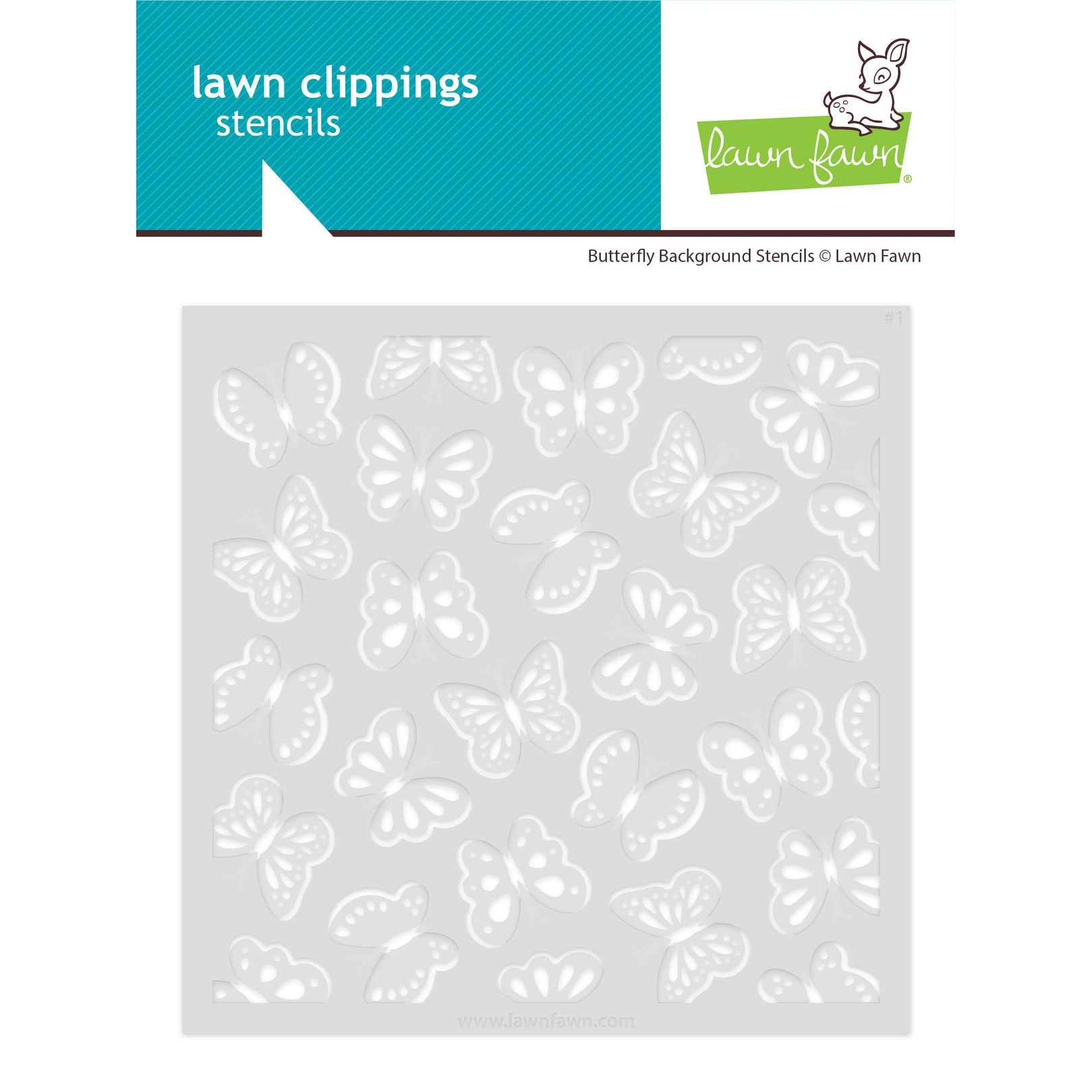 Lawn Fawn Butterfly Background Stencils lf4053
