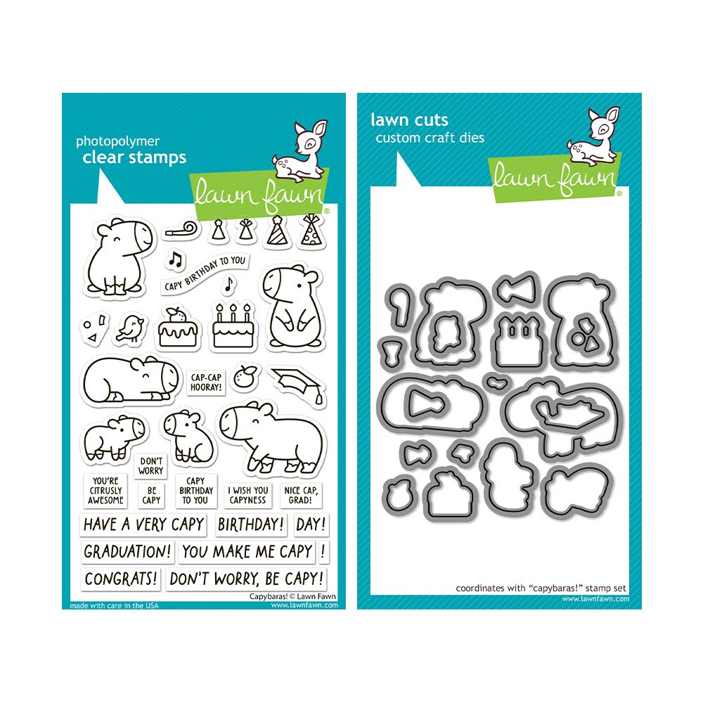 Lawn Fawn Cabybaras! Stamps and Dies