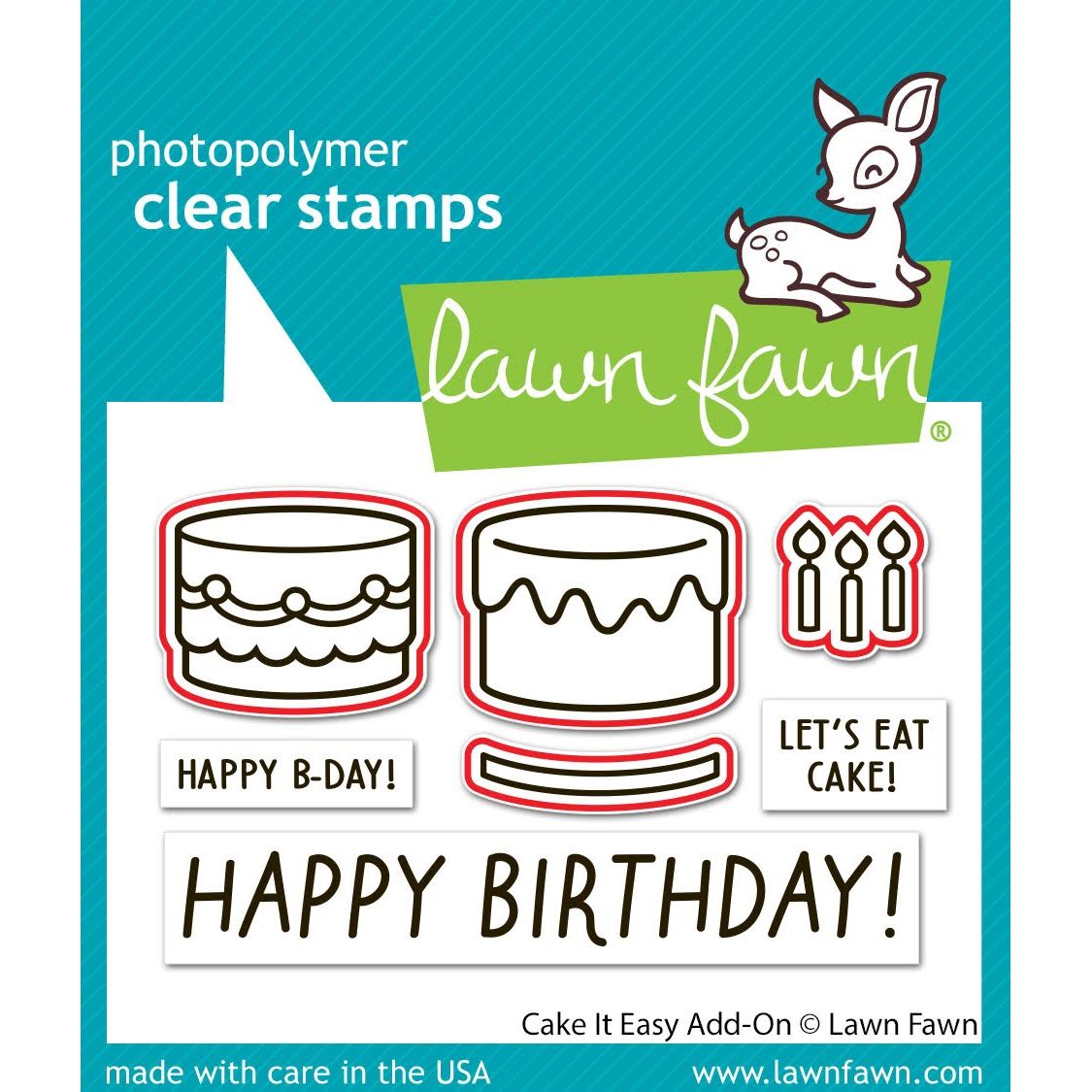 Lawn Fawn Cake It Easy Add-On Dies lf3774 stamp outline