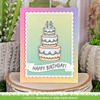 Lawn Fawn Cake It Easy Add-On Stamps Dies and Coloring Stencils Set 15th
