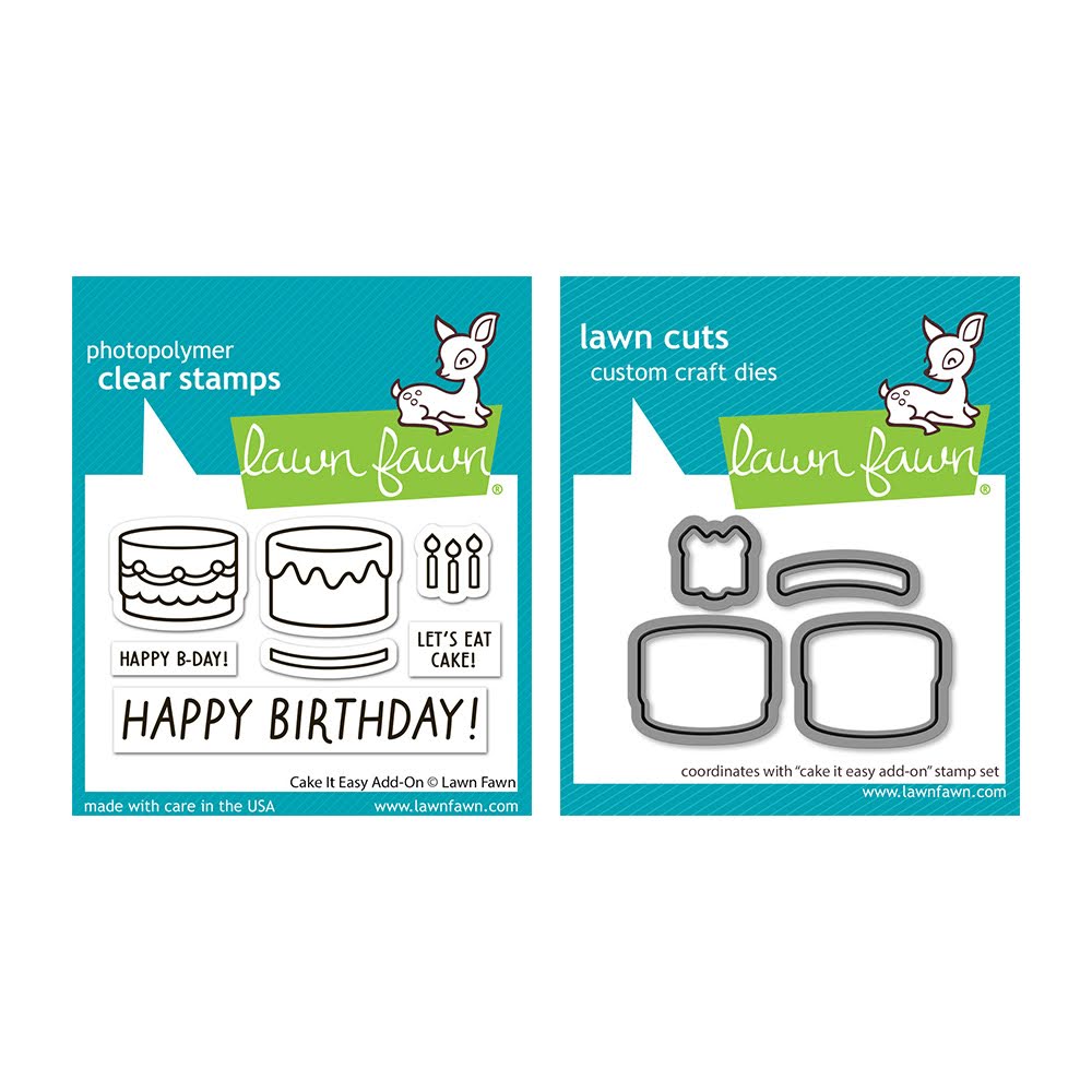 Lawn Fawn Cake It Easy Add-On Stamps and Dies