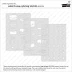 Lawn Fawn Cake It Easy Coloring Stencils lf3772 set of 3