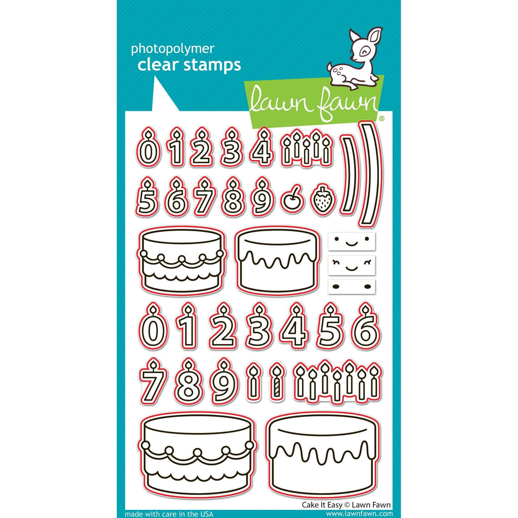 Lawn Fawn Cake It Easy Dies lf3771 with outlines