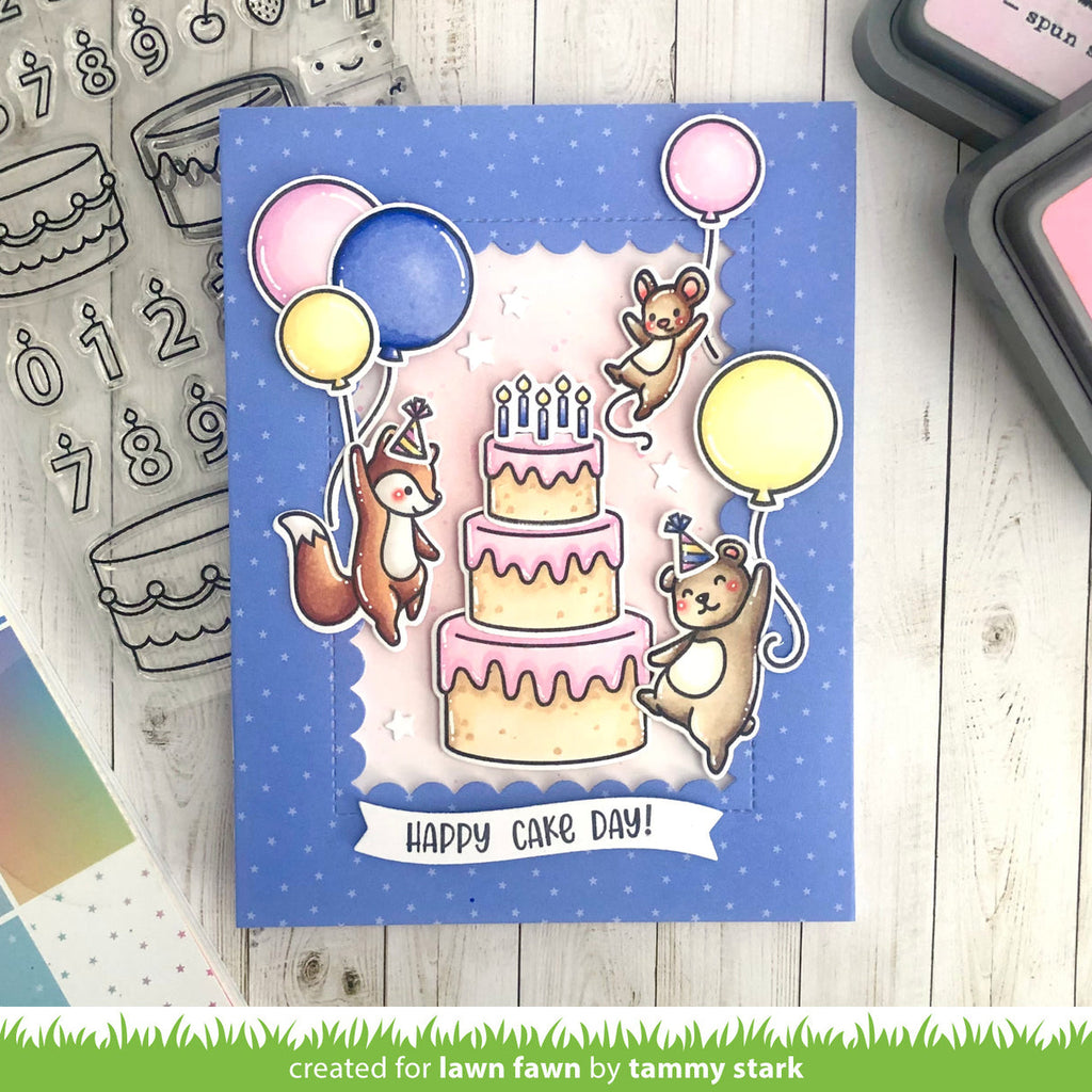 Lawn Fawn Cake It Easy Stamps and Dies cake day