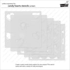 Lawn Fawn Candy Hearts Stencils lf3967 set  of 5