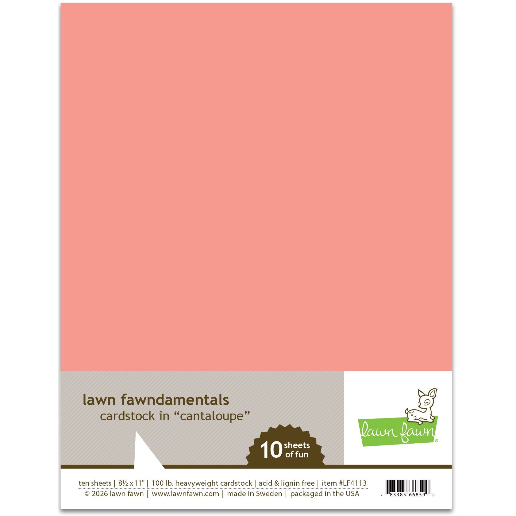 Lawn Fawn Cantaloupe Cardstock lf4113