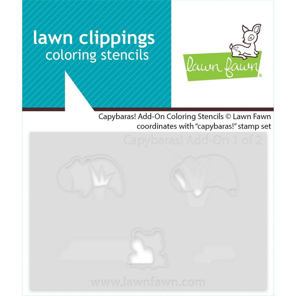 Lawn Fawn Capybaras! Add-On Coloring Stencils lf3769
