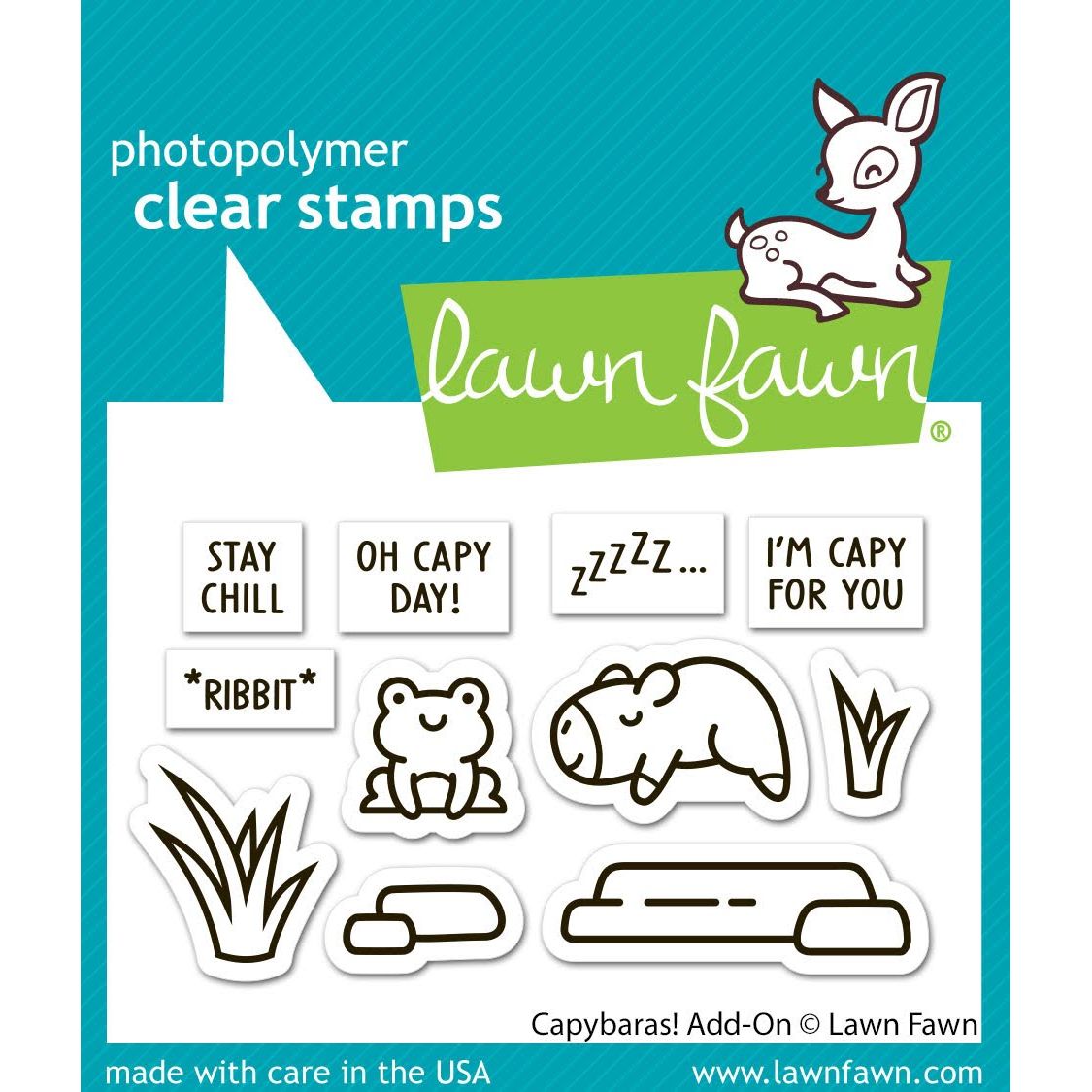 Lawn Fawn Capybaras! Add-On Stamps lf3767