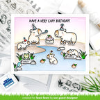 Lawn Fawn Capybaras! Add-On Stamps lf3767 Happy Birthday Capy | color-code:alt1