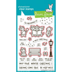 Lawn Fawn Caroling Mice Dies lf3894 red outline to show dies