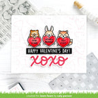 Lawn Fawn Checkered Hearts Backdrop: Landscape Die lf3963 xoxo valentine's day