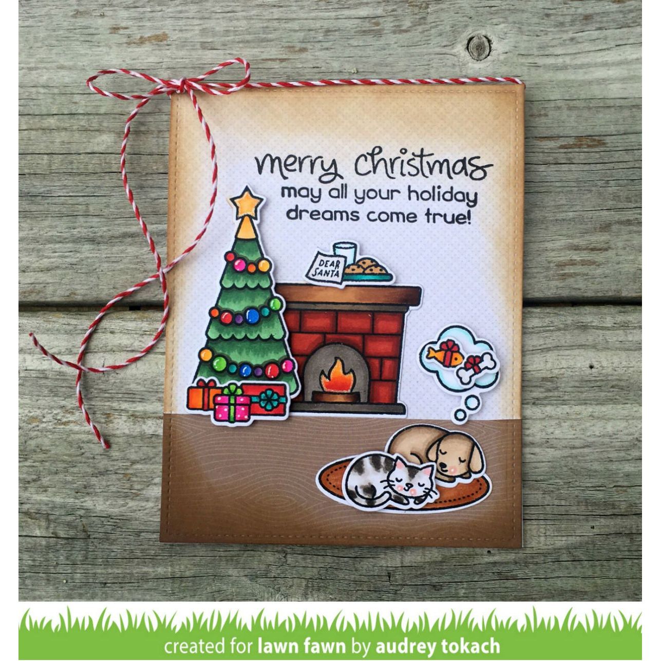 Lawn Fawn Christmas Dreams Stamps Dies and Coloring Stencils Bundle Merry