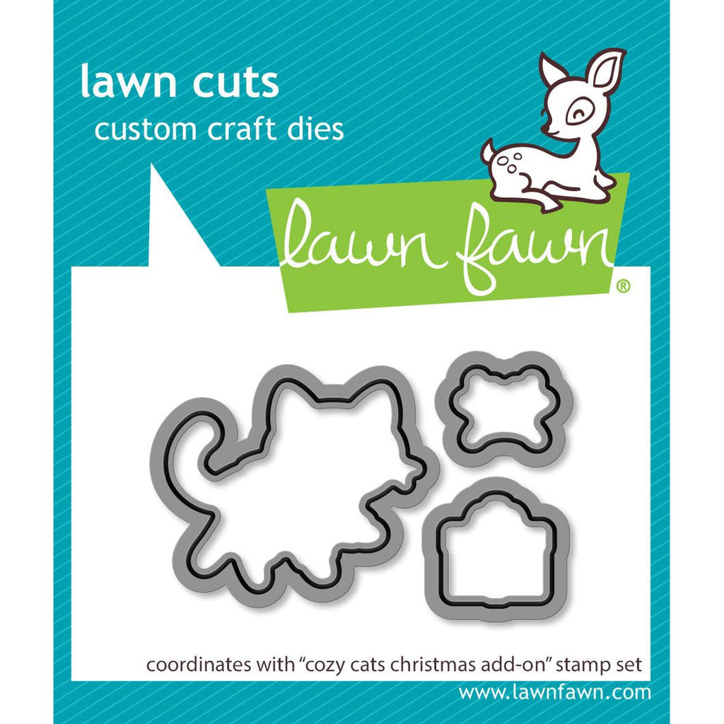Lawn Fawn Cozy Cats Christmas Add-On Dies lf3900