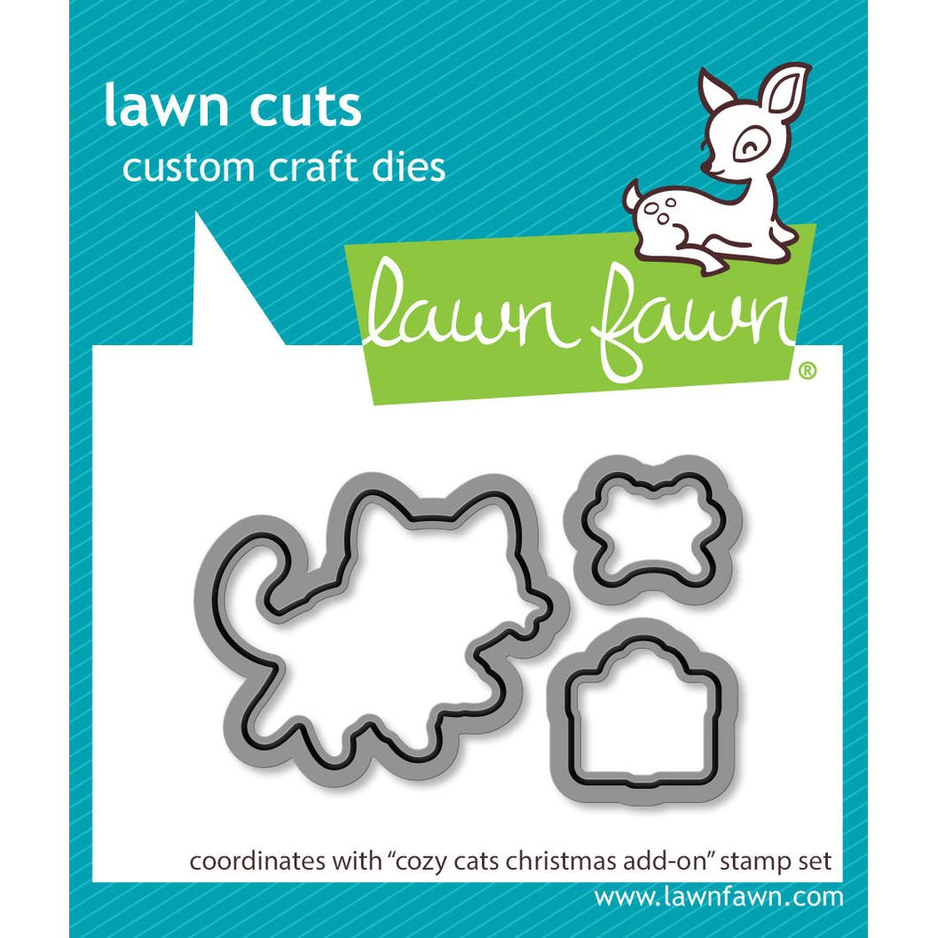 Lawn Fawn Cozy Cats Christmas Add-On Dies lf3900
