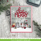 Lawn Fawn Cozy Cats Christmas Add-On Stamps lf3899 be merry