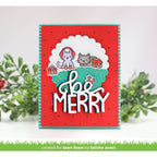 Lawn Fawn Cozy Cats Stamps lf3896 be merry