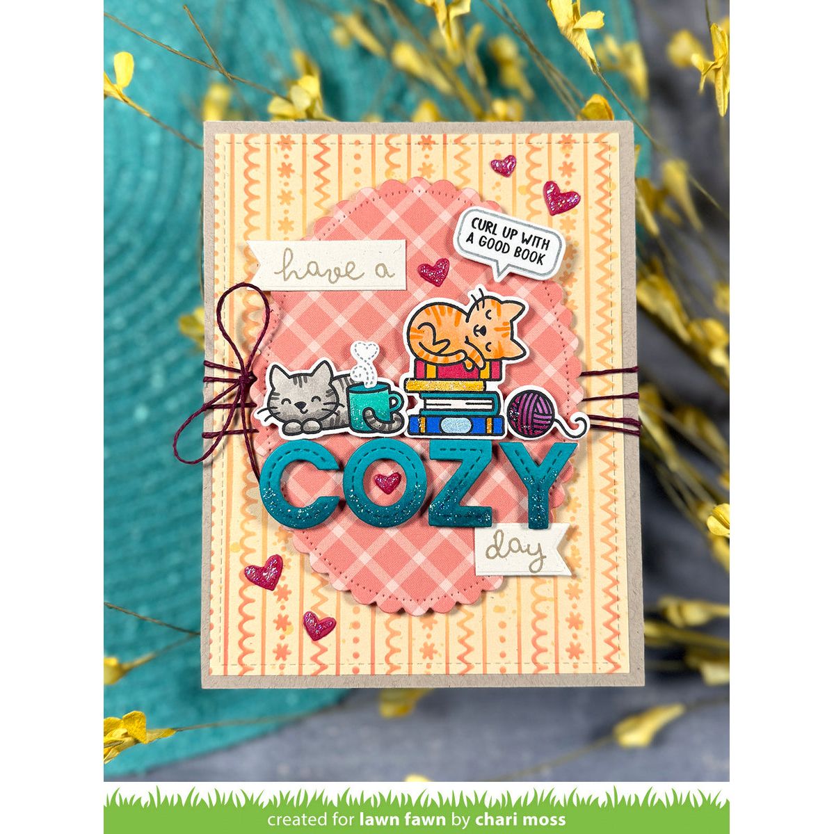 Lawn Fawn Cozy Cats Stamps lf3896 cozy day