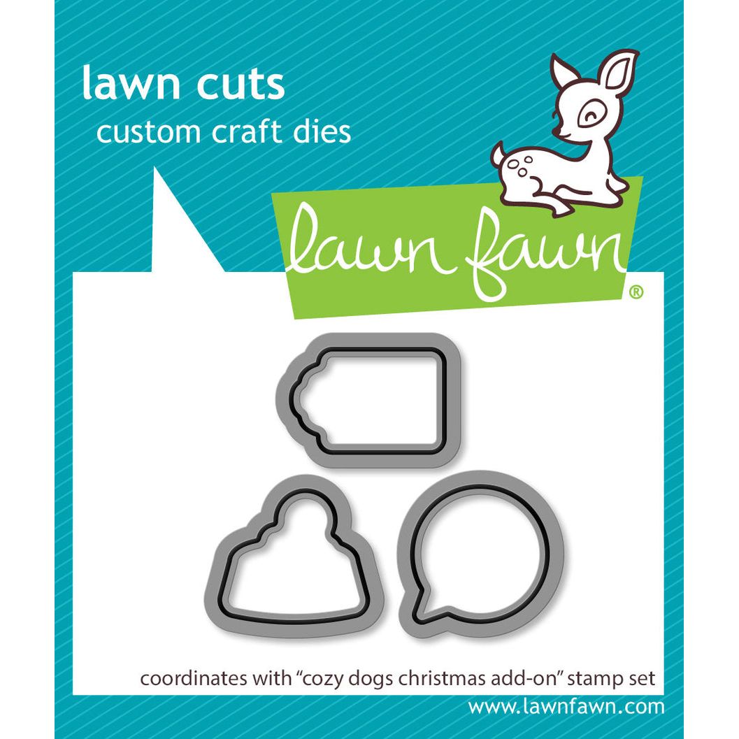 Lawn Fawn Cozy Dogs Christmas Add-On Dies lf4254