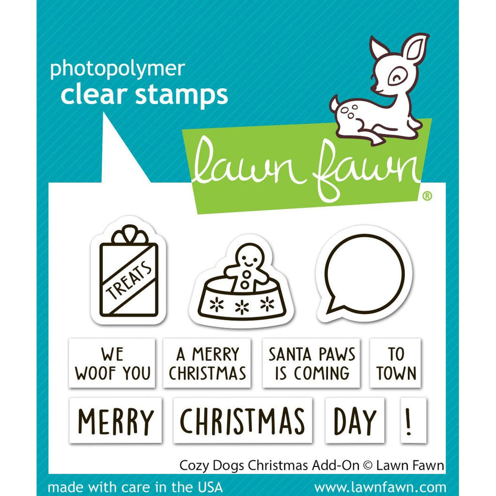 Lawn Fawn Cozy Dogs Christmas Add-On Stamps lf4253