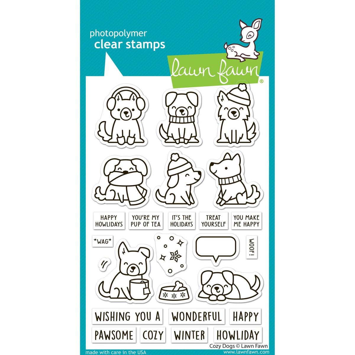 Lawn Fawn Cozy Dogs Stamps lf4250