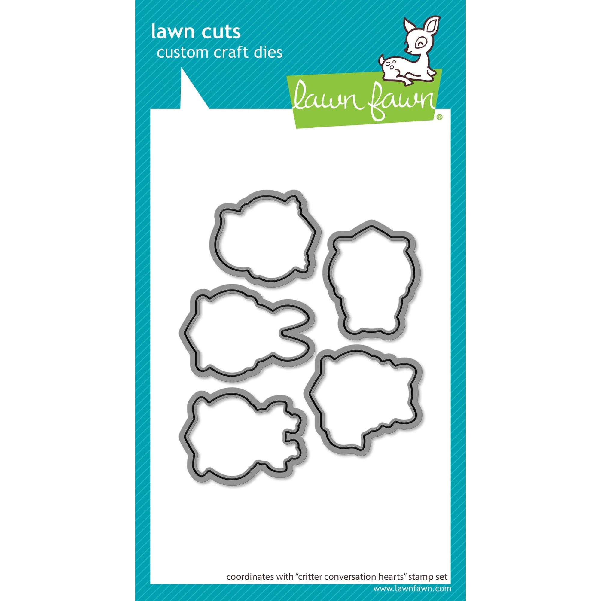 Lawn Fawn Critter Conversation Hearts Dies lf3949