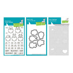 Lawn Fawn Critter Conversation Hearts Stamps Dies and Coloring Stencils