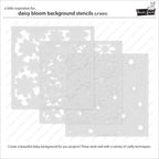 Lawn Fawn Daisy Bloom Background Layering Stencils lf3693 individual stencils