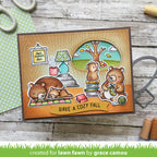 Lawn Fawn Den Sweet Den Stamps Dies and Coloring Stencils Bundle Cozy Fall-1