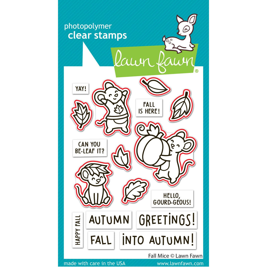Lawn Fawn Fall Mice Dies lf4198 red lines indicate dies