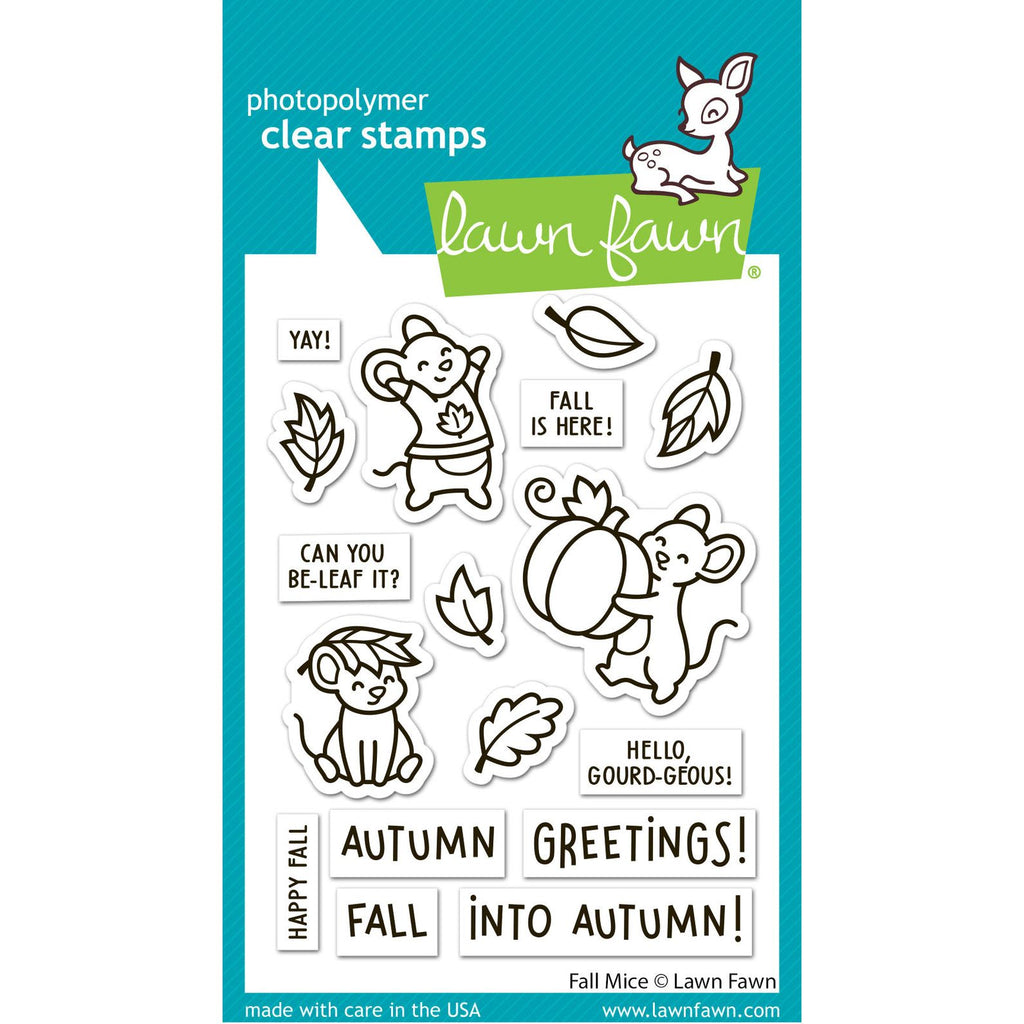 Lawn Fawn Fall Mice Stamps lf4197