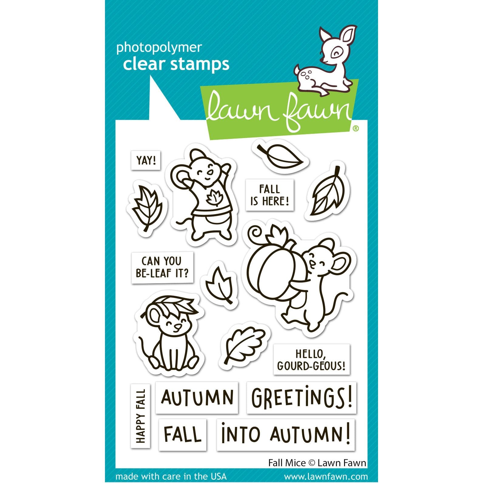 Lawn Fawn Fall Mice Stamps lf4197