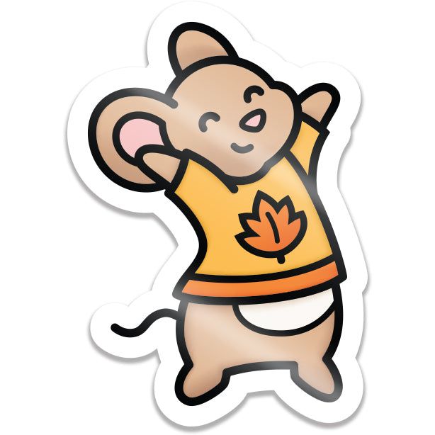 Lawn Fawn Fall Mouse Vinyl Sticker lf4224