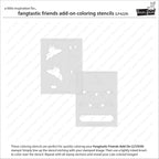 Lawn Fawn Fangtastic Friends Add-On Coloring Stencils lf4229 individual