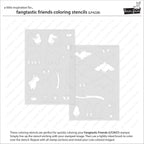 Lawn Fawn Fangtastic Friends Coloring Stencils lf4228 individual