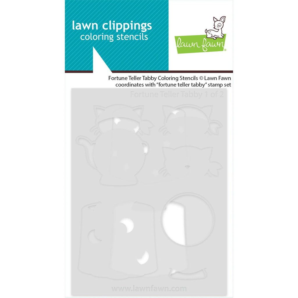 Lawn Fawn Fortune Teller Tabby Coloring Stencils lf4227
