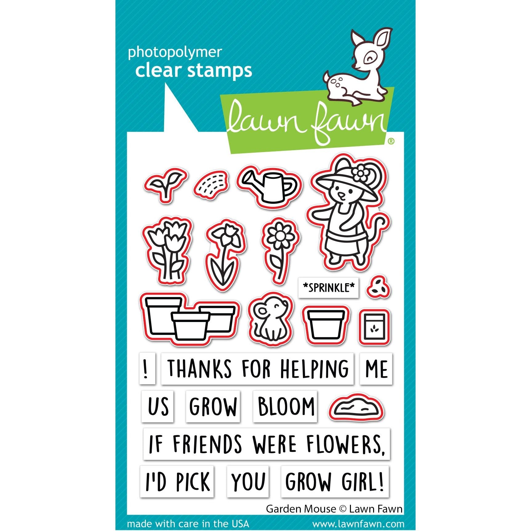Lawn Fawn Garden Mouse Dies lf3365 with outline