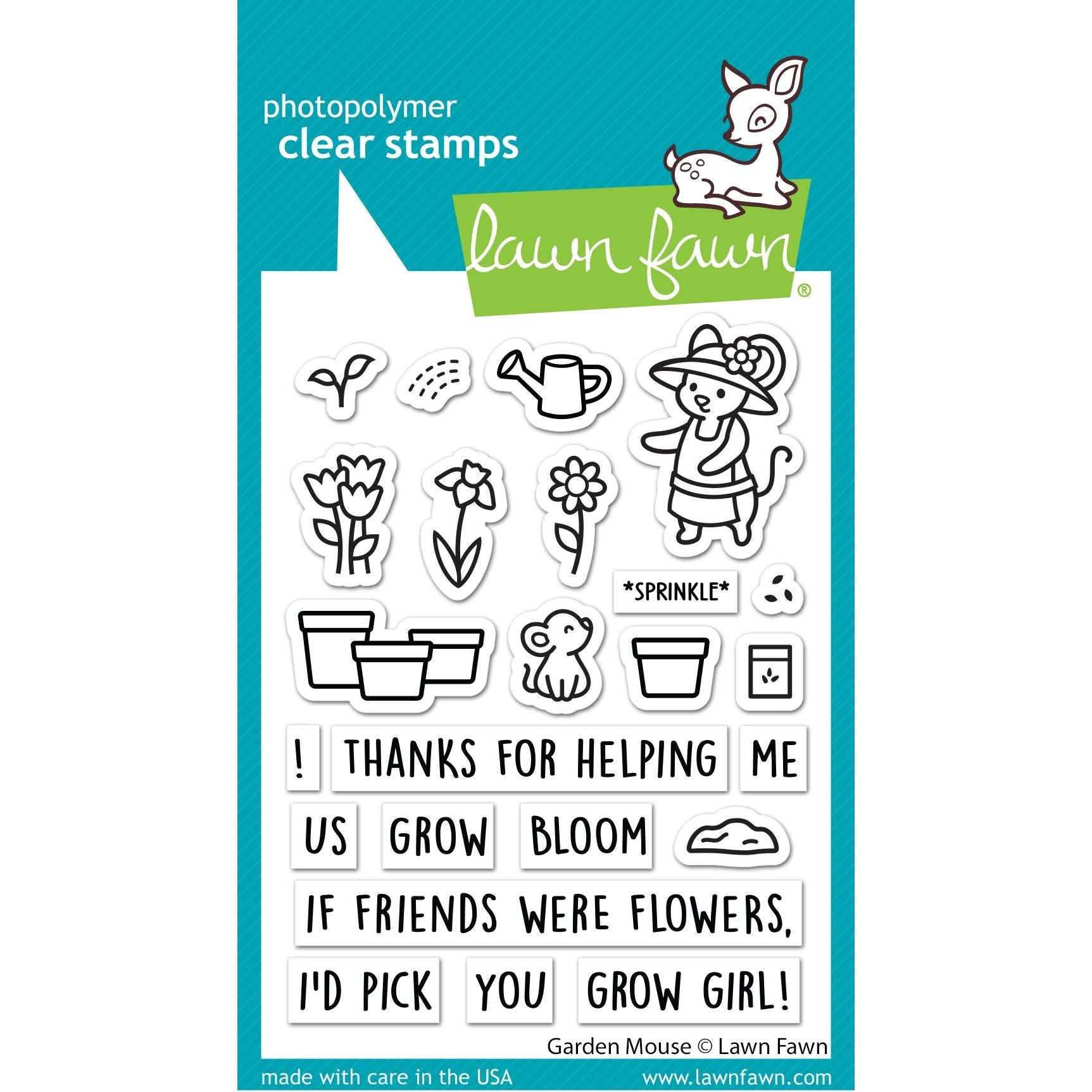 Lawn Fawn Garden Mouse Stamps lf3364