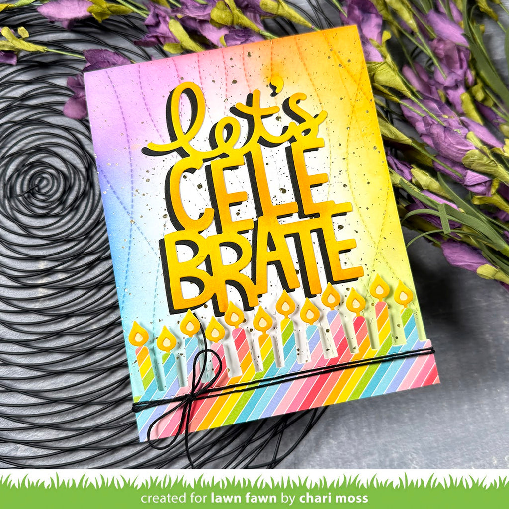 Lawn Fawn Giant Let's Celebrate Die lf3812 candles | color-code:alt1