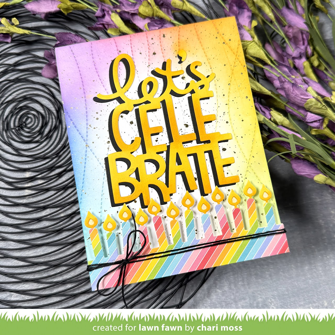 Lawn Fawn Giant Let's Celebrate Die lf3812 candles | color-code:alt1