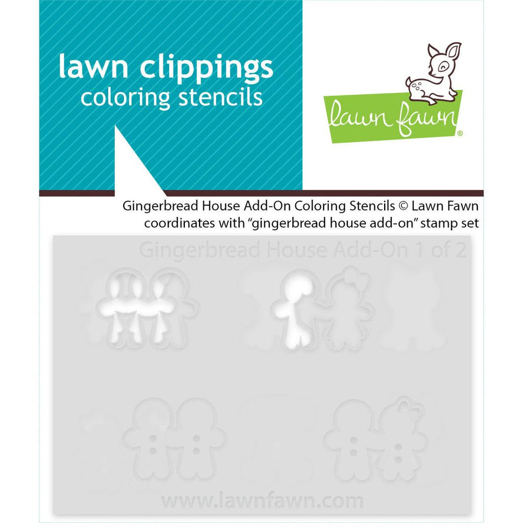 Lawn Fawn Gingerbread House Add-On Coloring Stencils lf4261