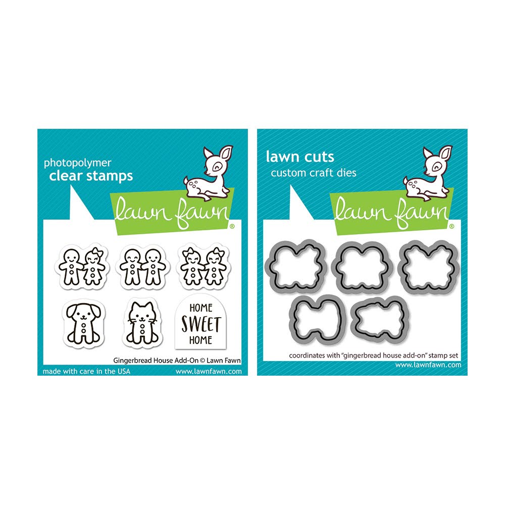 Lawn Fawn Gingerbread House Add-On Stamps and Dies