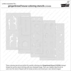 Lawn Fawn Gingerbread House Coloring Stencils lf4258 set of 4 stencils