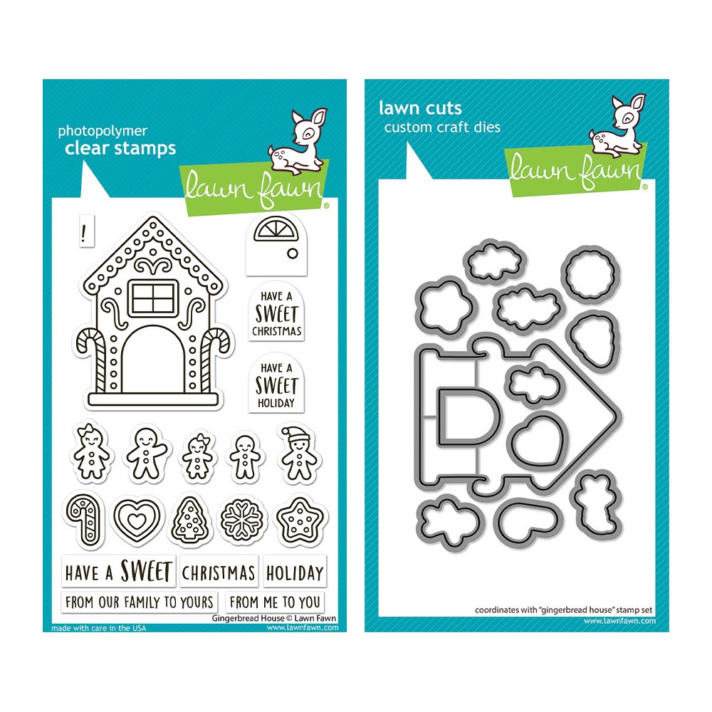 Lawn Fawn Gingerbread House Stamps and Dies